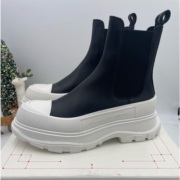 Men’s Alexander McQueen black/white ankle boots size 41 made in Italy - Picture 1 of 6